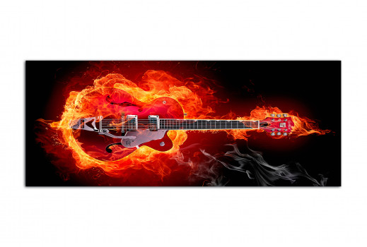 Фотокартина пылающая гитара